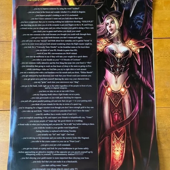 World of Warcraft Poster Sz 24x36 Large College Collection Wall Room Decor - Picture 2 of 7